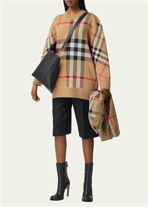 burberry calee sweater|Burberry Calee Check Merino Wool Jacquard Sweater.